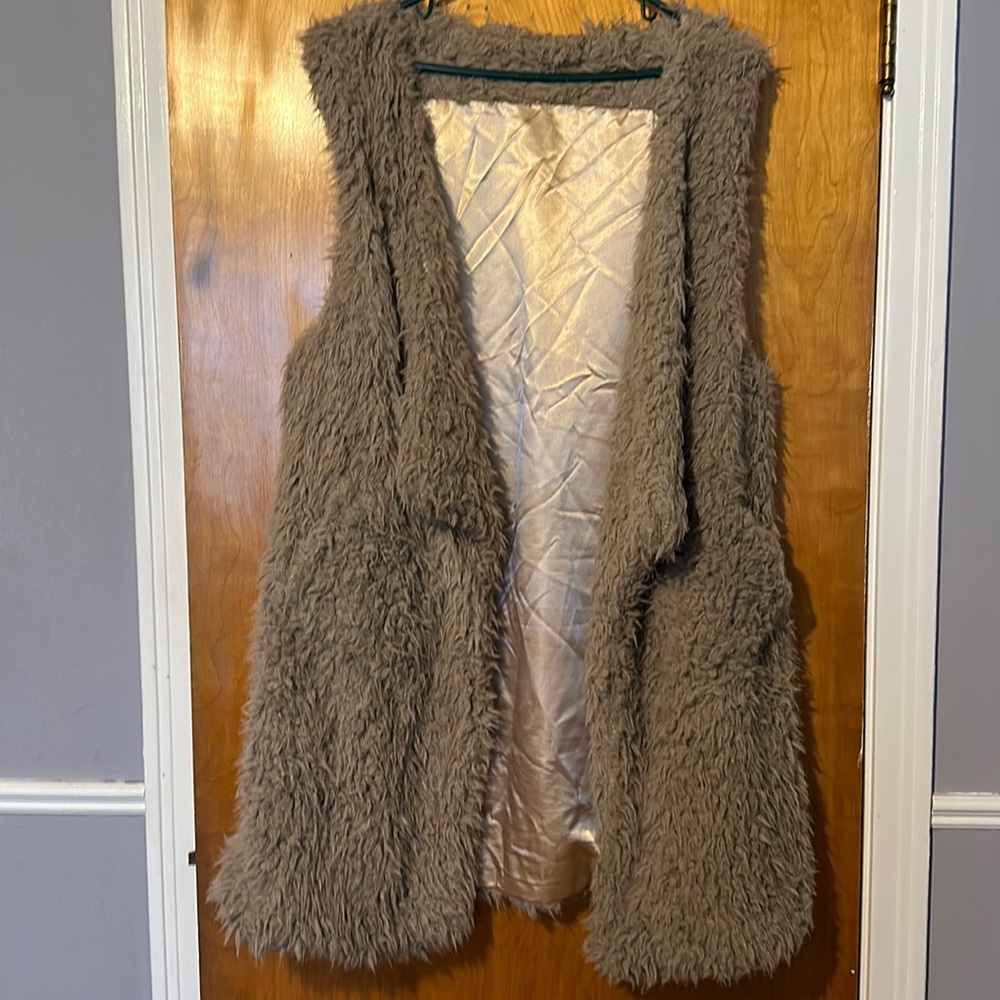 Faux fur vest